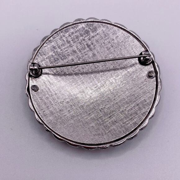 Monet Signed Large Mirrored Starburst Sun Celestial Brooch - Picture 6 of 6